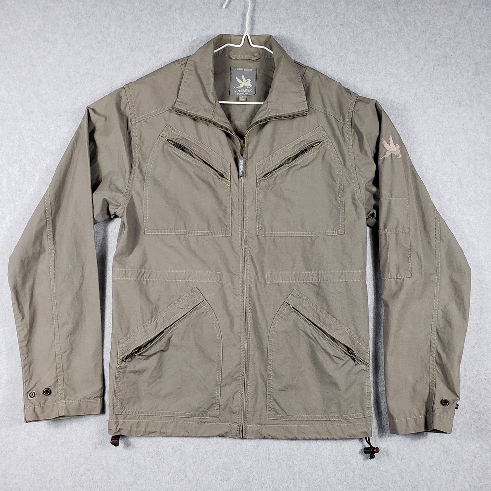 Spiewak & Sons Utility Jacket Mens S Khaki Military Workwear Cargo Gorpcore Coat